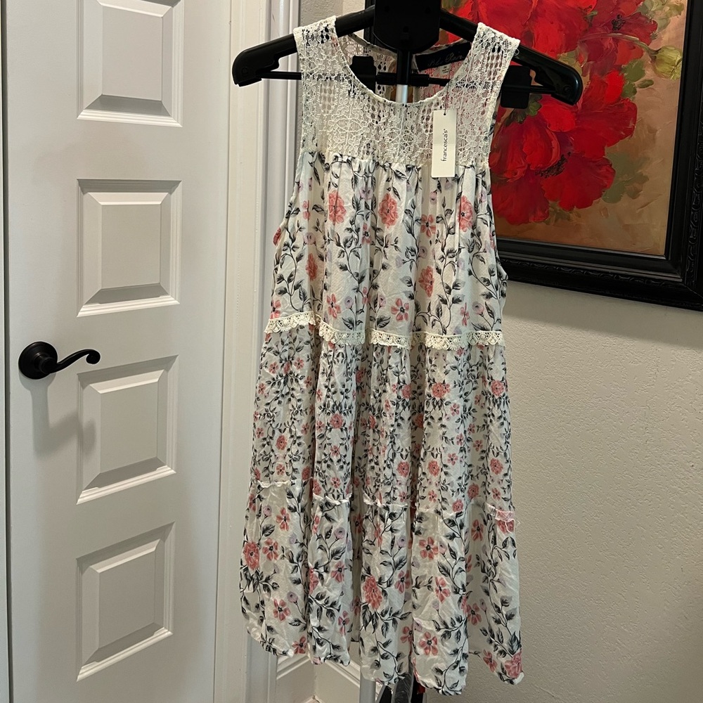 NEW With Tags Francesca’s Blue Rain Sleeveless Summer Dress Sz Medium